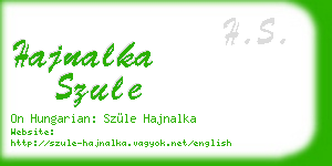 hajnalka szule business card